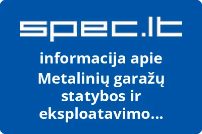 Metalinių garažų statybos ir eksploatavimo bendrija Žagienis | spec.lt
