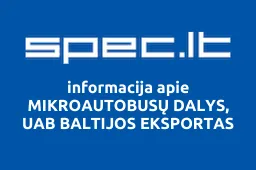 MIKROAUTOBUSŲ DALYS, UAB BALTIJOS EKSPORTAS iliustracija