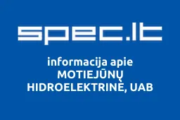 MOTIEJŪNŲ HIDROELEKTRINĖ, UAB | spec.lt