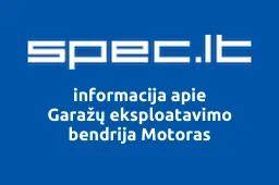 Garažų eksploatavimo bendrija Motoras iliustracija