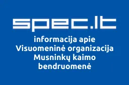 Visuomeninė organizacija Musninkų kaimo bendruomenė | spec.lt