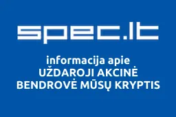 MŪSŲ KRYPTIS, UAB | spec.lt