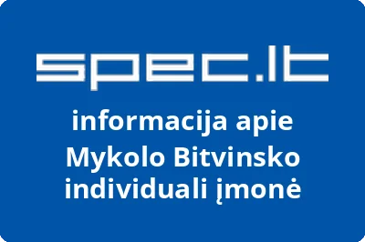 Mykolo Bitvinsko individuali įmonė | spec.lt