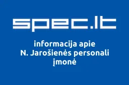 N. Jarošienės personali įmonė | spec.lt