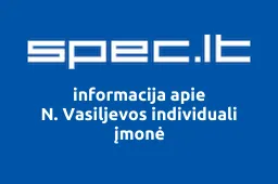 N. Vasiljevos individuali įmonė | spec.lt