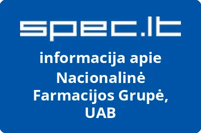 Nacionalinė farmacijos grupė, UAB