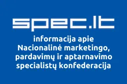 Nacionalinė marketingo, pardavimų ir aptarnavimo specialistų konfederacija | spec.lt