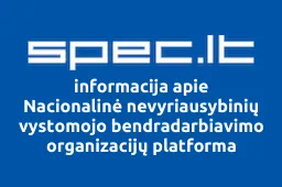 Nacionalinė nevyriausybinių vystomojo bendradarbiavimo organizacijų platforma | spec.lt