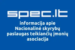 Nacionalinė skyrybų paslaugas teikiančių įmonių asociacija | spec.lt