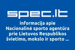 Nacionalinė sporto agentūra prie Lietuvos Respublikos švietimo, mokslo ir sporto ministerijos | spec.lt