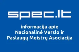 Nacionalinė Verslo ir Paslaugų Meistrų Asociacija | spec.lt