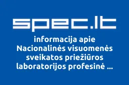 Nacionalinės visuomenės sveikatos priežiūros laboratorijos profesinė sąjunga iliustracija