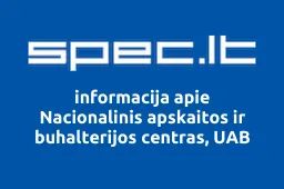 Nacionalinis apskaitos ir buhalterijos centras, UAB | spec.lt