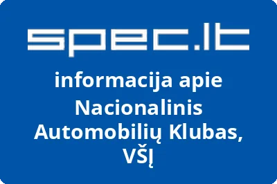 NACIONALINIS AUTOMOBILIŲ KLUBAS, VŠĮ