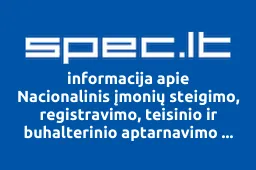Nacionalinis įmonių steigimo, registravimo, teisinio ir buhalterinio aptarnavimo centras, UAB | spec.lt