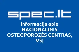 NACIONALINIS OSTEOPOROZĖS CENTRAS, VŠĮ | spec.lt