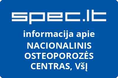 NACIONALINIS OSTEOPOROZĖS CENTRAS, VŠĮ