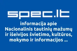 Nacionalinis tautinių mažumų ir išeivijos švietimo, kultūros, mokymo ir informacijos centras | spec.lt