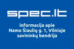 Namo Šiaulių g. 1, Vilniuje savininkų bendrija | spec.lt