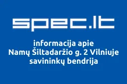 Namų Šiltadaržio g. 2 Vilniuje savininkų bendrija | spec.lt