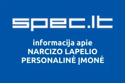 NARCIZO LAPELIO PERSONALINĖ ĮMONĖ | spec.lt