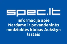 Nardymo ir Povandeninės Medžioklės Klubas Aukštyn Lastais | spec.lt