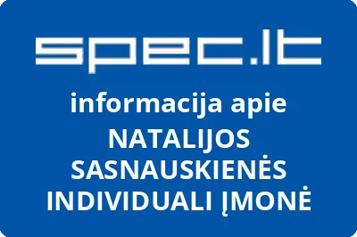 NATALIJOS SASNAUSKIENĖS INDIVIDUALI ĮMONĖ