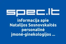 Natalijos Sosnovskaitės personalinė įmonė-ginekologijos kabinetas iliustracija