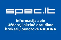 Uždaroji akcinė draudimo brokerių bendrovė NAUDRA | spec.lt
