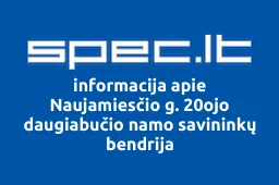 Naujamiesčio g. 20ojo daugiabučio namo savininkų bendrija | spec.lt
