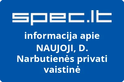 NAUJOJI, D. Narbutienės privati vaistinė