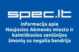 Naujosios Akmenės miesto ir kaimiškosios seniūnijos žmonių su negalia bendrija | spec.lt