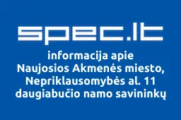 Naujosios Akmenės miesto, Nepriklausomybės al. 11 daugiabučio namo savininkų bendrija | spec.lt