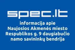 Naujosios Akmenės miesto Respublikos g. 9 daugiabučio namo savininkų bendrija | spec.lt