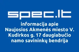 Naujosios Akmenės miesto V. Kudirkos g. 17 daugiabučio namo savininkų bendrija | spec.lt