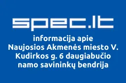 Naujosios Akmenės miesto V. Kudirkos g. 6 daugiabučio namo savininkų bendrija | spec.lt