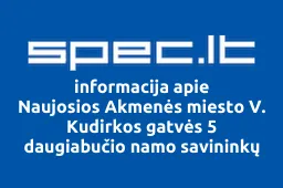 Naujosios Akmenės miesto V. Kudirkos gatvės 5 daugiabučio namo savininkų bendrija | spec.lt