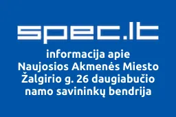 Naujosios Akmenės Miesto Žalgirio g. 26 daugiabučio namo savininkų bendrija | spec.lt