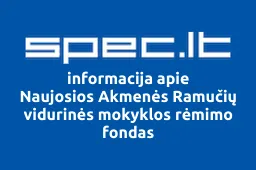 Naujosios Akmenės Ramučių vidurinės mokyklos rėmimo fondas | spec.lt