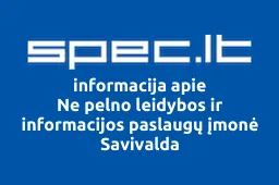 Ne pelno leidybos ir informacijos paslaugų įmonė Savivalda | spec.lt