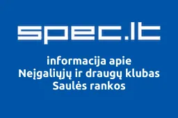 Neįgaliųjų ir draugų klubas Saulės rankos iliustracija