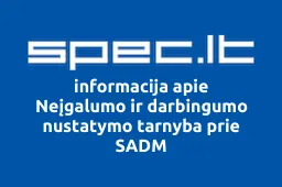 Neįgalumo ir darbingumo nustatymo tarnyba prie SADM | spec.lt