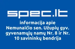 Nemunaičio sen. Užupių gyv. gyvenamųjų namų Nr. 8 ir Nr. 10 savininkų bendrija | spec.lt
