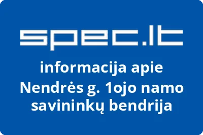 Nendrės g. 1ojo namo savininkų bendrija | spec.lt