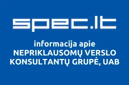 NEPRIKLAUSOMŲ VERSLO KONSULTANTŲ GRUPĖ, UAB | spec.lt