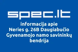 Neries g. 26B Daugiabučio Gyvenamojo namo savininkų bendrija | spec.lt