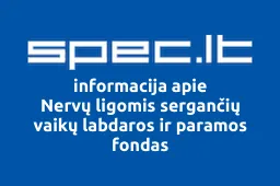 Nervų ligomis sergančių vaikų labdaros ir paramos fondas | spec.lt