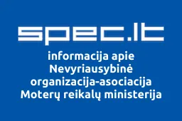 Nevyriausybinė organizacija-asociacija Moterų reikalų ministerija | spec.lt