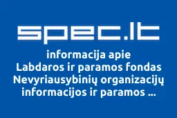 Labdaros ir paramos fondas Nevyriausybinių organizacijų informacijos ir paramos centras | spec.lt