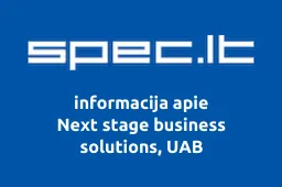 Next stage business solutions, UAB | spec.lt
